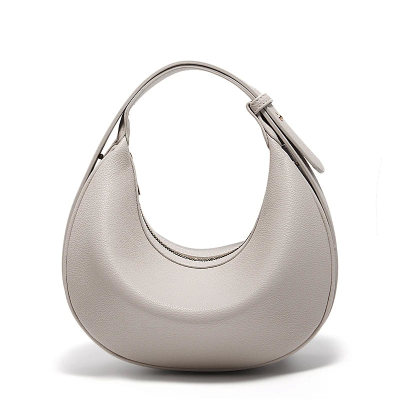 FOXER Women Fashion Small Shoulder Bag Lady Crossbody Handbag Half-Moon Underarm Bag with Logo Perfect Gift for Wife