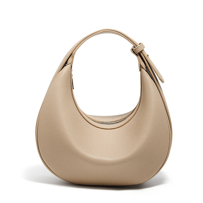 FOXER Women Fashion Small Shoulder Bag Lady Crossbody Handbag Half-Moon Underarm Bag with Logo Perfect Gift  for Wife