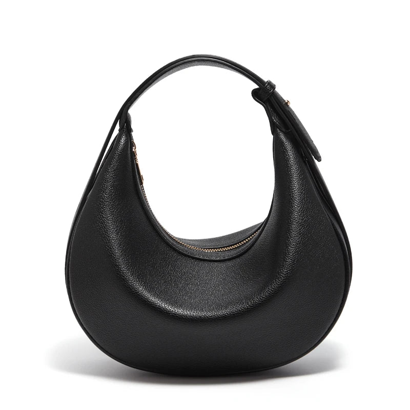 FOXER Women Fashion Small Shoulder Bag Lady Crossbody Handbag Half-Moon Underarm Bag with Logo Perfect Gift  for Wife