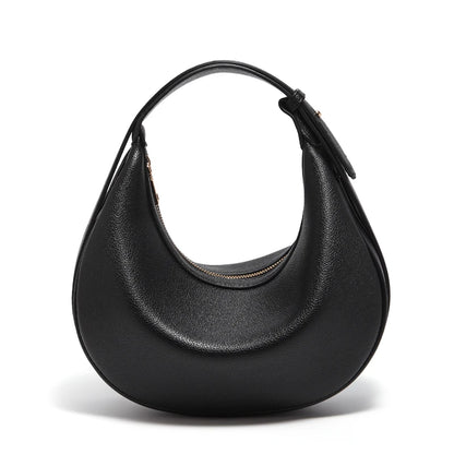 FOXER Women Fashion Small Shoulder Bag Lady Crossbody Handbag Half-Moon Underarm Bag with Logo Perfect Gift  for Wife