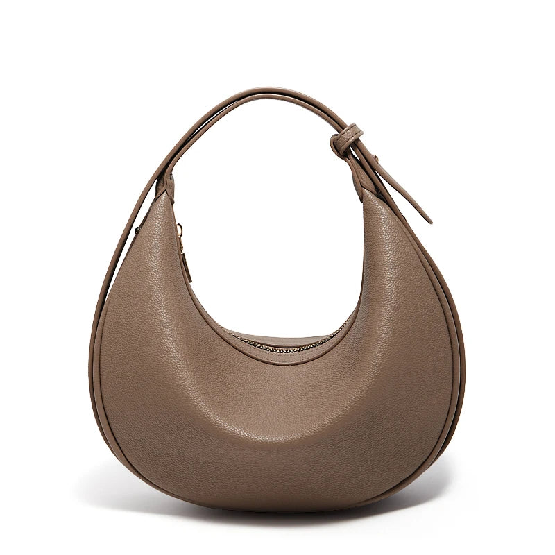 FOXER Women Fashion Small Shoulder Bag Lady Crossbody Handbag Half-Moon Underarm Bag with Logo Perfect Gift  for Wife