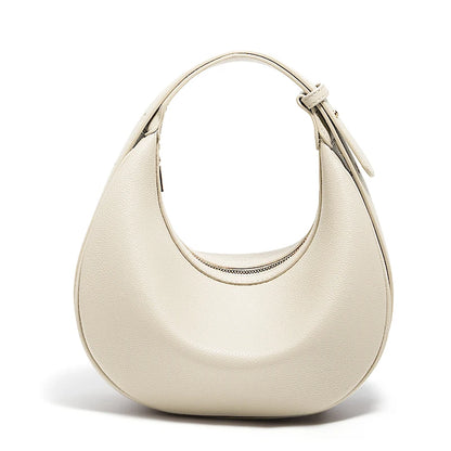 FOXER Women Fashion Small Shoulder Bag Lady Crossbody Handbag Half-Moon Underarm Bag with Logo Perfect Gift  for Wife