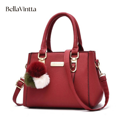 Yogodlns women beading pendant handbag ladies embossed shoulder bag ladies Messenger bag hairball bags high quality bag