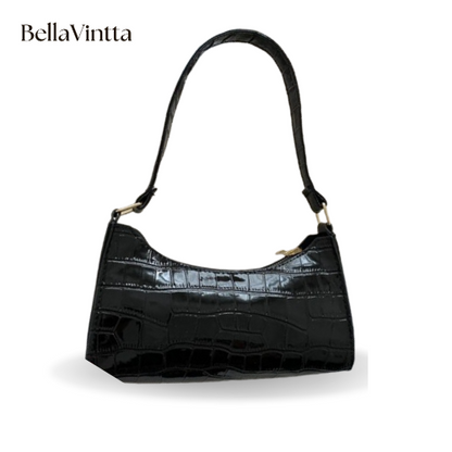 Fashion PU Leather Bags for Women Alligator Pattern Armpit Handbag Female Small Underarm Messenger Bag Purse
