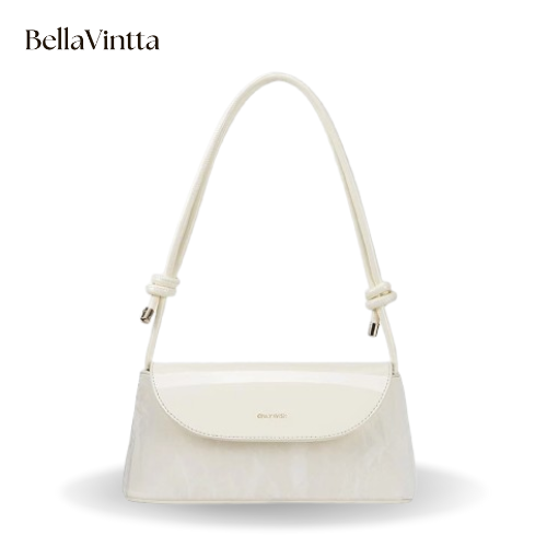 Lady Fashion Simple French one-shoulder Crossbody solid color fashion Underarm Pu Leather small square bag
