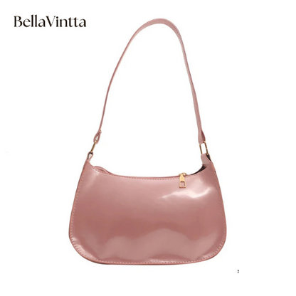 Retro Solid Color PU Leather Shoulder Bag Fashion Women's Handbags Casual Designer Hobos Underarm Bag