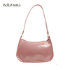 Retro Solid Color PU Leather Shoulder Bag Fashion Women's Handbags Casual Designer Hobos Underarm Bag