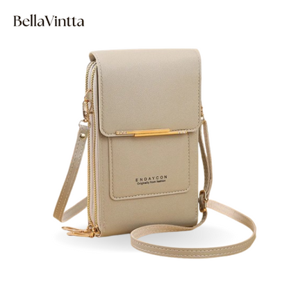 Crazy Bag Fashion Touch Screen Lock Cell Phone Bag Women's Mobile Phone Card Holder Crossbody Shoulder Bag